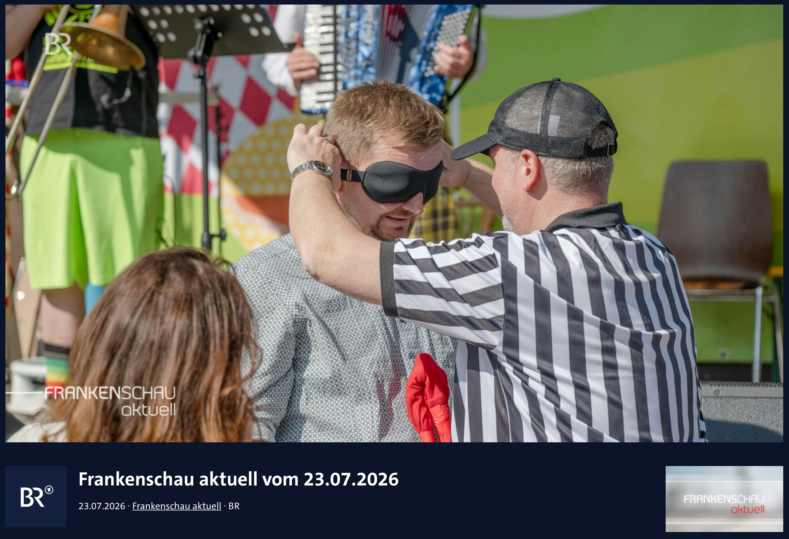 Vorbereitung eines Teilnehmers bei der BR Kirchweih-Challenge in Effeltrich